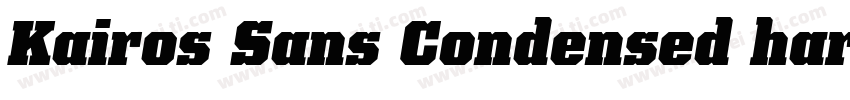 Kairos Sans Condensed harmonized字体转换